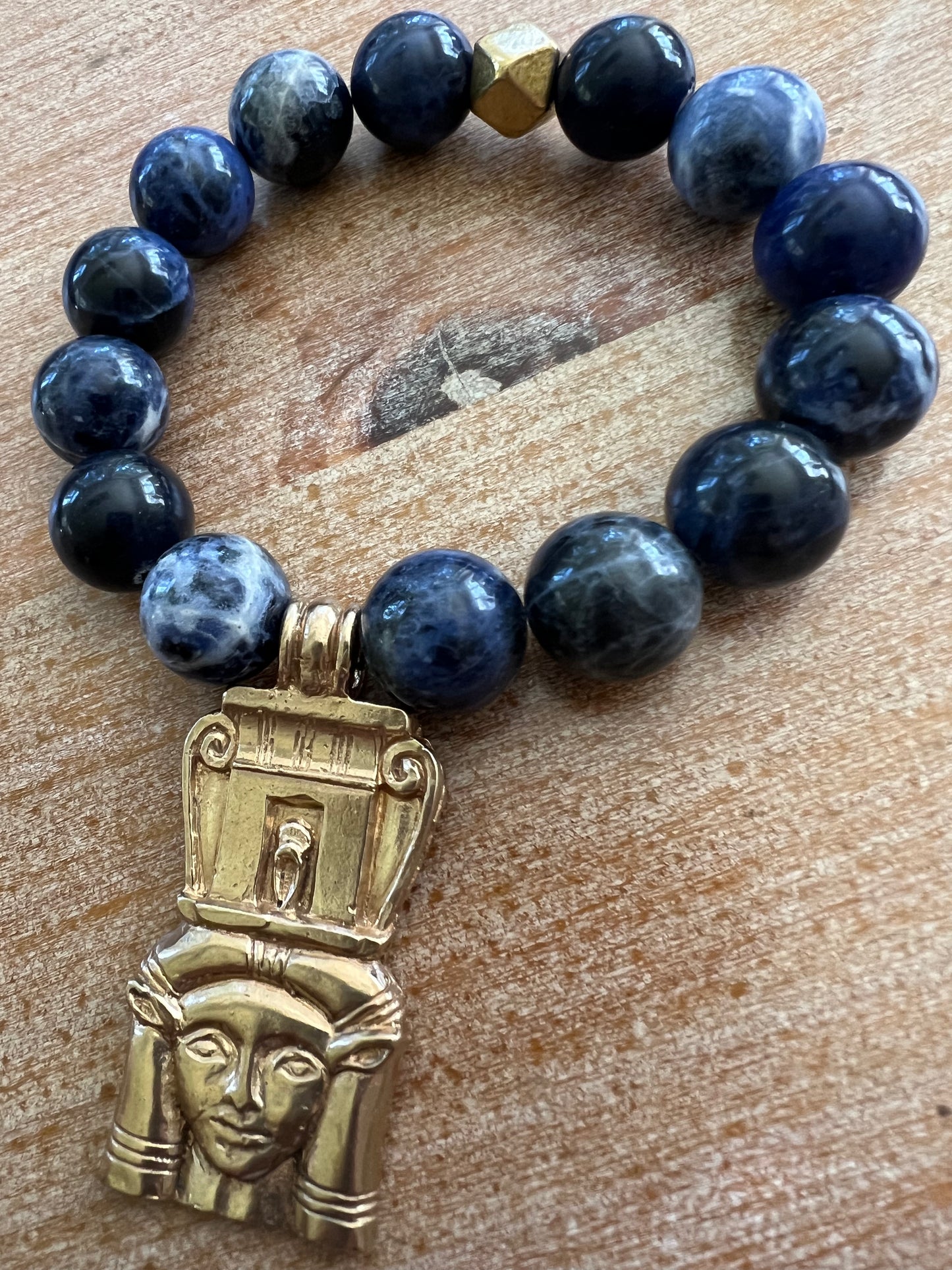 Goddess Hathor Sodalite Gemstone Bracelet