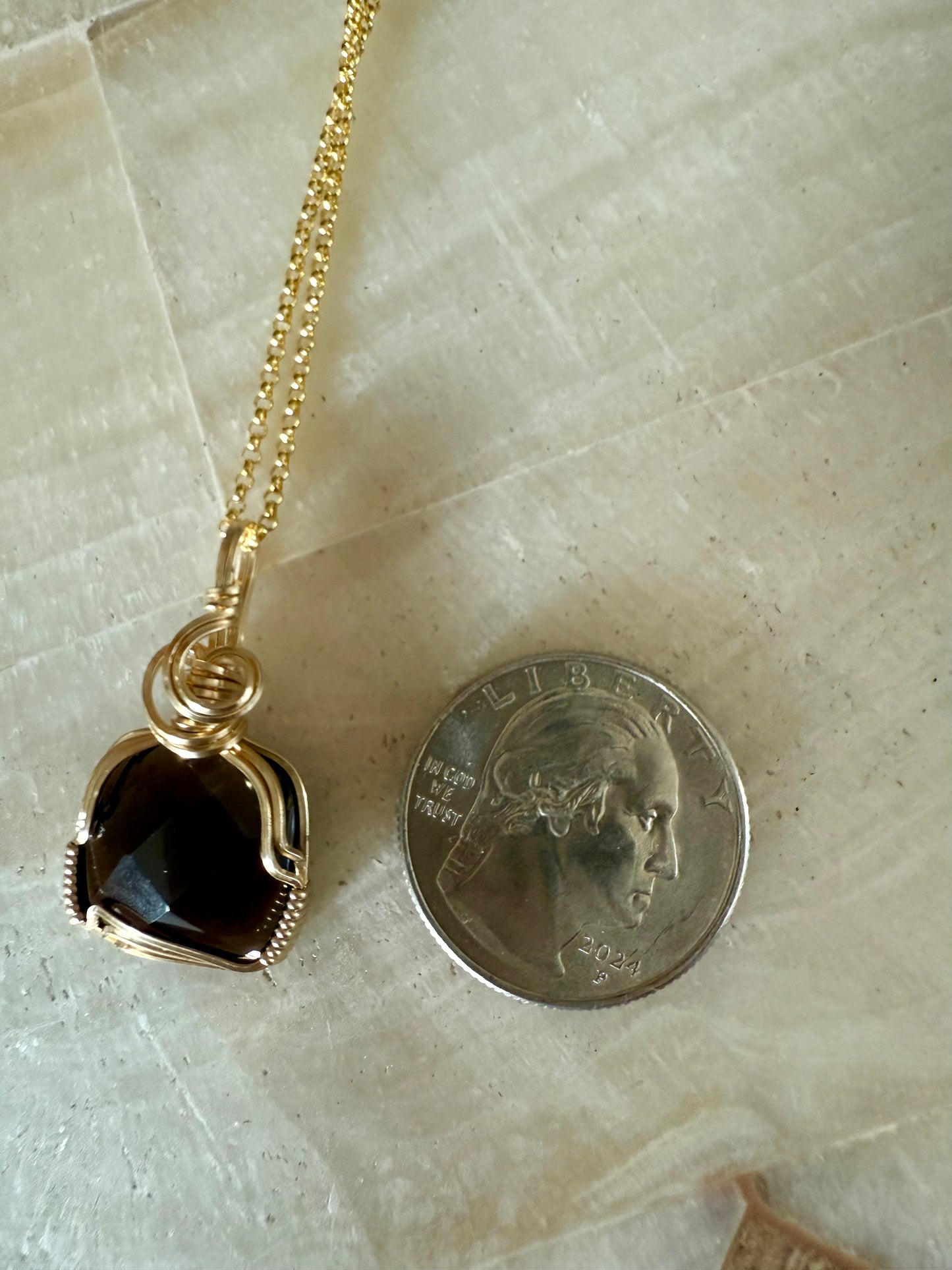 FACETED SMOKY QUARTZ